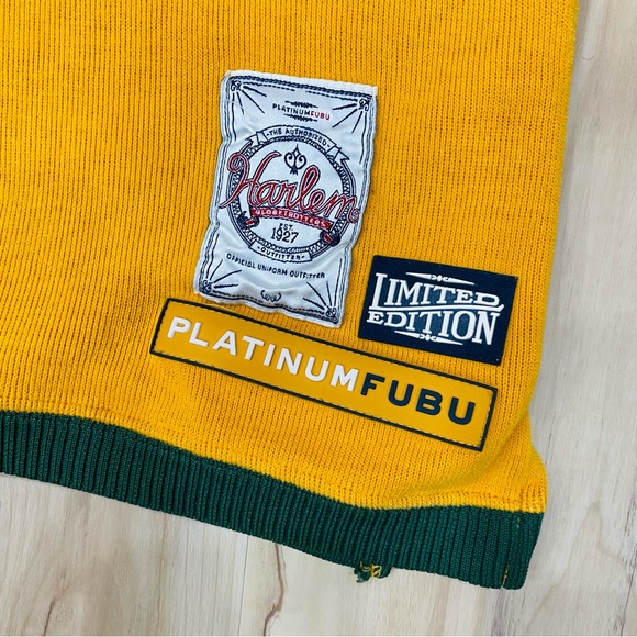 Harlem Globetrotters Meadowlark Lemon Jersey Vest Sweater Platinum Fubu size XXL - Picture 3 of 6